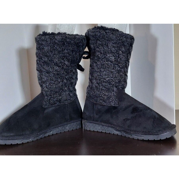 MukLuks Cozy Womens Comfort Boots Size 8w Pull on Winter Boots Knit Tops - Picture 2 of 5